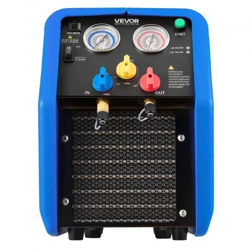 VEVOR Kältemittelabsauggerät Tragbare Kältemittel Absaugstation, 220V/50Hz 1450 U/min. 1 PS mit Zweizylinder Absauganlage für Kältemittel A1 & A2L, Rückgewinnungsgerät für KFZ- & Hausklimaanlagen – Bild 9