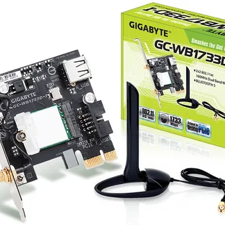 GIGABYTE GC-WB1733D-I Netzwerkkarte Eingebaut WLAN / Bluetooth 1733 Mbit/s GIGABYTE GC-WB1733D-I Netzwerkkarte Eingebaut WLAN / Bluetooth 1733 Mbit/s