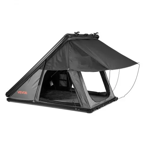 VEVOR Autodachzelt Hartschalen für 2-3 Personen, Autozelt aus Aluminium mit Dreifarbiger LED-Beleuchtung & Dicker Matratze, Wassefest & Windicht, für Jeep SUV Pickup, 250 x 225 x 144 cm (Aufgeklappt) – Bild 9