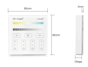 MiBoxer B2 LED Fernbedienung Smart Panel dual white (CCT) 4-Zonen MiBoxer B2 LED Fernbedienung Smart Panel dual white (CCT) 4-Zonen