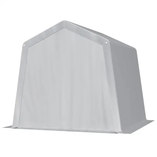 VEVOR Gerätehaus, 243,8x243,8x229cm, Garagenzelt aus PE, Geräteschuppen, Fahrradgarage, Gartenschuppen, Carport, Fahrradschuppen, Aufbewahrungsgarage für Motorrad, Rasenmäher, Fahrrad, grau – Bild 10
