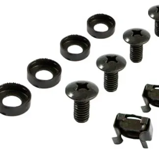 ALLNET 19″zbh. Befestigungsset, Käfigmuttern+Schrauben, 100-Pack, M6, Schwarz, ALLNET 19″zbh. Befestigungsset, Käfigmuttern+Schrauben, 100-Pack, M6, Schwarz,