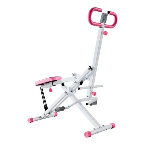 VEVOR Kniebeugenmaschine für tiefe Kniebeugen, zusammenklappbares Trainingsgerät, Gesäßtrainer mit 5-stufig verstellbarem Sitz, Heimtrainingsgerät für Gesäß & Beine, Glute Machine weiß + Pink – Bild 10