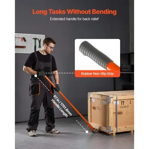 VEVOR Lastenheber 4990 kg Tragkraft, Möbelheber 1803,4 mm Länge, mit Handschuhen, Transporthilfe mit Stahlfelgen für schwere Möbel, Gegenstände & Betonblöcke, ideal für Umzug & Schwerlasttransport – Bild 4