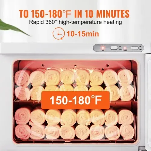VEVOR 23 L Handtuchwärmer Kompressen Towel Handtuch Wärmer 50–60 Handtücher, Handtuch Hot Cabinet Handtuch Hot Cabinet mit UV-Lampe, Kompressenwärmer Heißhandtuchwärmer 360°-Heizfunktion – Bild 2