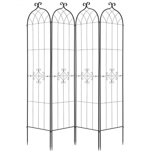 VEVOR Rankgitter, 220x52,5cm 4er-Pack, Metall Rankhilfe mit Pulverbeschichteter Oberfläche & Verriegelungsmechanismus, Kletterhilfe, Garten Spalier, Pflanzengitter für Blumen, Gemüse & Rosen – Bild 10
