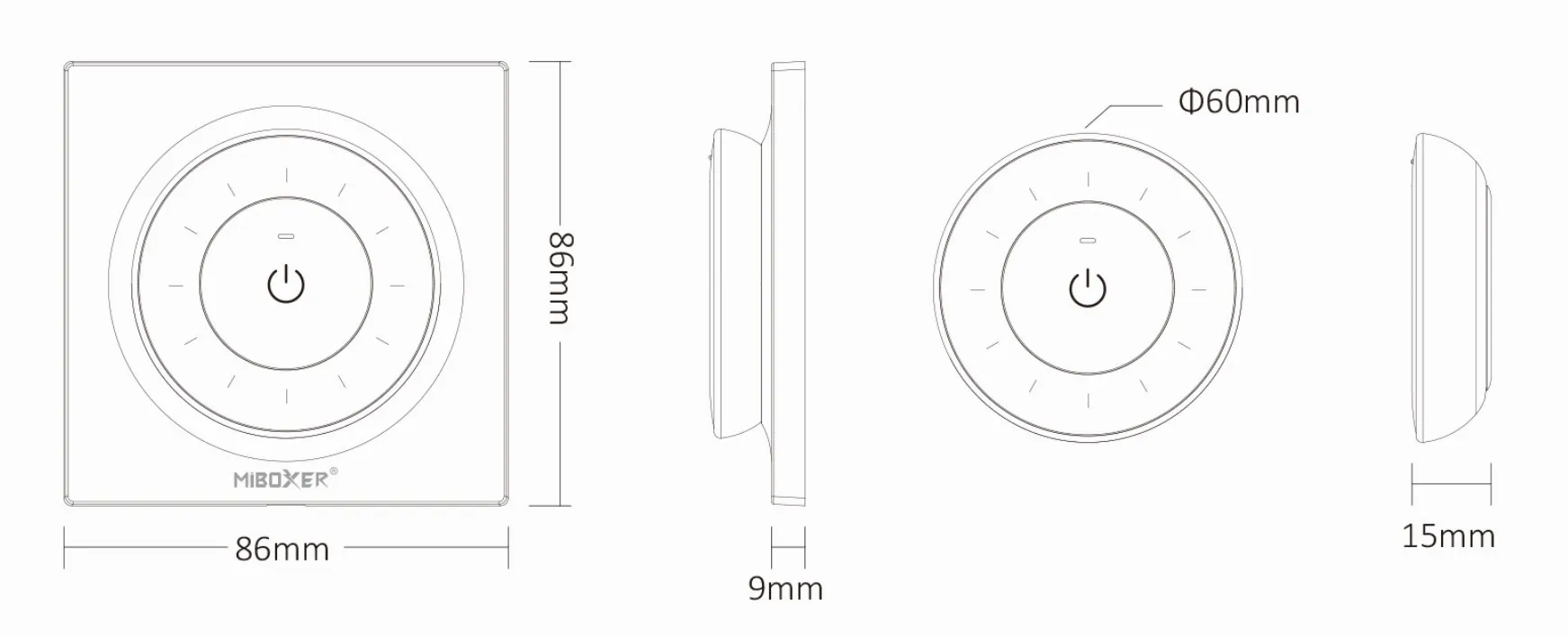 MiBoxer K3-B LED Fernbedienung Rotating Wheel Remote 2,4GHz (b) dual white (CCT) – Bild 3