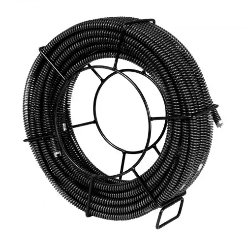 VEVOR Rohrreinigungsspirale 30 m x 16 mm, professionelles Rohrreinigungskabel mit 7 Schneidern für 20-100 mm Rohre, Hohlkern-Kanalisationsspirale für Spüle, Bodenablauf, Toilette – Bild 10