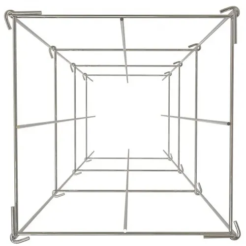 VEVOR Tomatenkäfige, 30 x 30 x 117 cm, 5er-Set quadratische Pflanzenstützkäfige, robuste, silberne Tomatentürme aus PVC-beschichtetem Stahl zum Klettern von Gemüse, Pflanzen, Blumen und Früchten – Bild 8