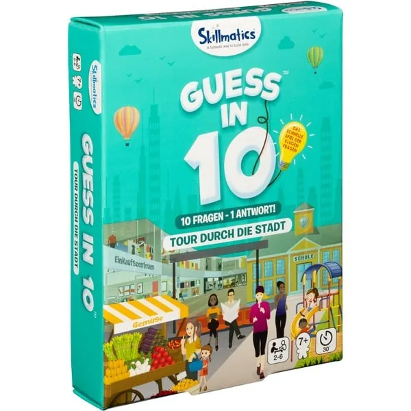 Guess in 10 – Ratespiel „Tour durch die Stadt“ – Mit 10 Fragen zur Antwort (deutsche Ausgabe), Quizspiel Guess in 10 – Ratespiel „Tour durch die Stadt“ – Mit 10 Fragen zur Antwort (deutsche Ausgabe), Quizspiel