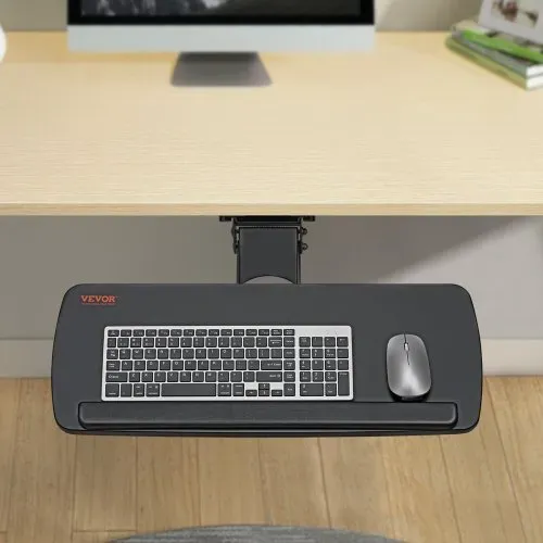 VEVOR Tastaturablage unter dem Schreibtisch Große 250 x 635 mm, Tastaturablage 0-220 mm Höhe Einstellbar, Tastaturablage Keyboard, Tastaturauszug für Büro, zu Hause usw. – Bild 7