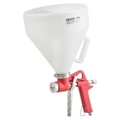 VEVOR Lackierpistole, 4,5 L Spritzpistole, professionelles Trockenbau-Struktur-Farbsprüh-Set, Farbspritzgerät mit 3 Düsen (3,5 mm, 6 mm, 8 mm) für Popcorn-, Knockdown- und Orangenhaut-Texturen – Bild 9