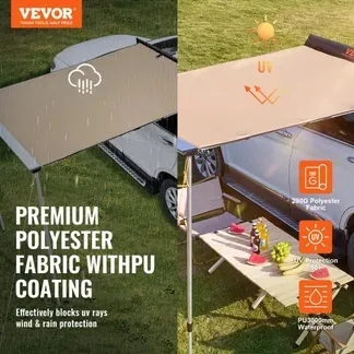 VEVOR Fahrzeugmarkise 1,4 x 2,01 m Schattenabdeckung Autoseitenmarkise PU3000mm UV50+ VEVOR Fahrzeugmarkise 1,4 x 2,01 m Schattenabdeckung Autoseitenmarkise PU3000mm UV50+