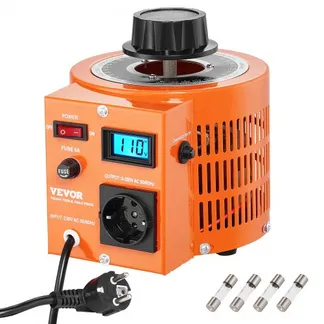VEVOR 1000VA Spannungswandler mit variabler Spannung 3,3 Ampere, 230 V Eingang 0-300 V Ausgang Wechselspannungsregler, 4 zusätzlichen Sicherungen Thermokontrollschalter für Zuhause, Industrie, Büro VEVOR 1000VA Spannungswandler mit variabler Spannung 3,3 Ampere, 230 V Eingang 0-300 V Ausgang Wechselspannungsregler, 4 zusätzlichen Sicherungen Thermokontrollschalter für Zuhause, Industrie, Büro