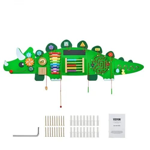 VEVOR Dinosaurier-Aktivitätswand, Motorikbrett, 11 Spiele, Montessori-Sensorik-Spieltafel für Kinder von 3–12 Jahren, Lernaktivitätszentrum, ideal für Kinder-Spielzimmer, Kindergarten, Klassenzimmer – Bild 8