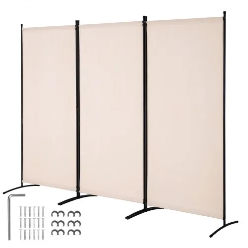 VEVOR Raumteiler 3 Paneele Raumteiler 260 x 184 x 52 cm, faltbarer Sichtschutz & tragbarer Trennwandteiler zur Raumtrennung, freistehende Raumteiler für Büro Schlafzimmer Arbeitszimmer, Beige VEVOR Raumteiler 3 Paneele Raumteiler 260 x 184 x 52 cm, faltbarer Sichtschutz & tragbarer Trennwandteiler zur Raumtrennung, freistehende Raumteiler für Büro Schlafzimmer Arbeitszimmer, Beige