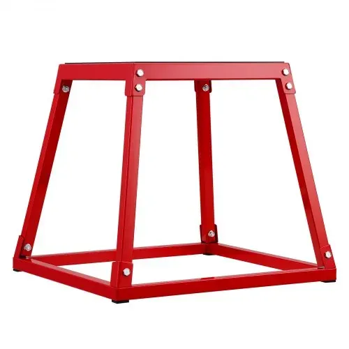 VEVOR Plyometrische Sprungbox, 458 mm Plyo-Box, Plyometrische Plattform Plyobox Rot, Rutschfeste Fitness-Übungs-Step-Up-Box für Heimtraining, Konditions-Krafttraining, Gesäß, Oberschenkel Trainieren – Bild 9