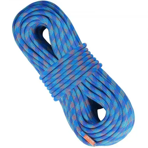 VEVOR 10,2 mm dynamisches Kletterseil, 50 m (164 Fuß) Outdoor-Kletterseil, 25 kN Bruchspannung, dehnbares Faserseil mit Stahlkarabinerhaken für Flucht, Abseilen, Brandrettung, Blau – Bild 8