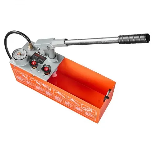 VEVOR Hydraulische Abdrückpumpe Druckprüfpumpe 11,36 L 0-50 bar Doppelventil, Handdruckpumpe mit Manometer und Tank, für Rohrleitungen, Wasserleitungen, Heizungen, Druck- und Leckprüfung – Bild 9