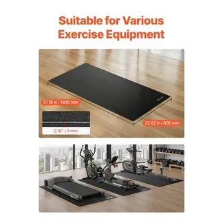 VEVOR Laufbandmatte für Teppichboden Bodenschutzmatte (60 x 130 cm) für Sportgeräte 4 mm dick, Trainingsgerätematte für Laufbänder Walking-Pad Ellipsentrainer, hochdichter PVC-Bodenschutz VEVOR Laufbandmatte für Teppichboden Bodenschutzmatte (60 x 130 cm) für Sportgeräte 4 mm dick, Trainingsgerätematte für Laufbänder Walking-Pad Ellipsentrainer, hochdichter PVC-Bodenschutz