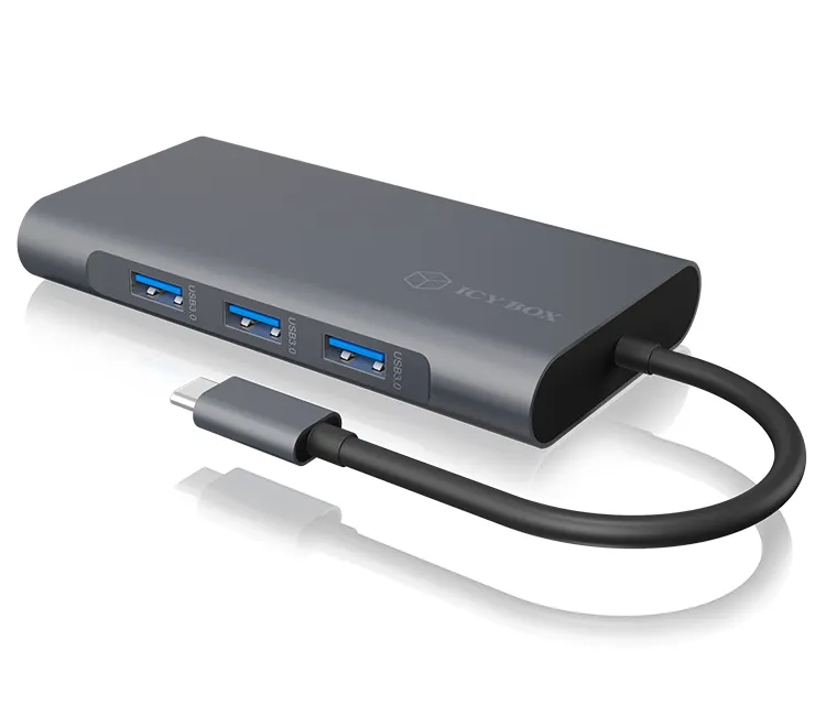 ICY BOX IB-DK4040-CPD, 10 in 1 USB Type-C® Notebook DockingStation, 1x HDMI 4K60Hz, 1x VGA, 3x USB-A, 1x USB-C(PD Only), 1x Audiocombo ICY BOX IB-DK4040-CPD, 10 in 1 USB Type-C® Notebook DockingStation, 1x HDMI 4K60Hz, 1x VGA, 3x USB-A, 1x USB-C(PD Only), 1x Audiocombo