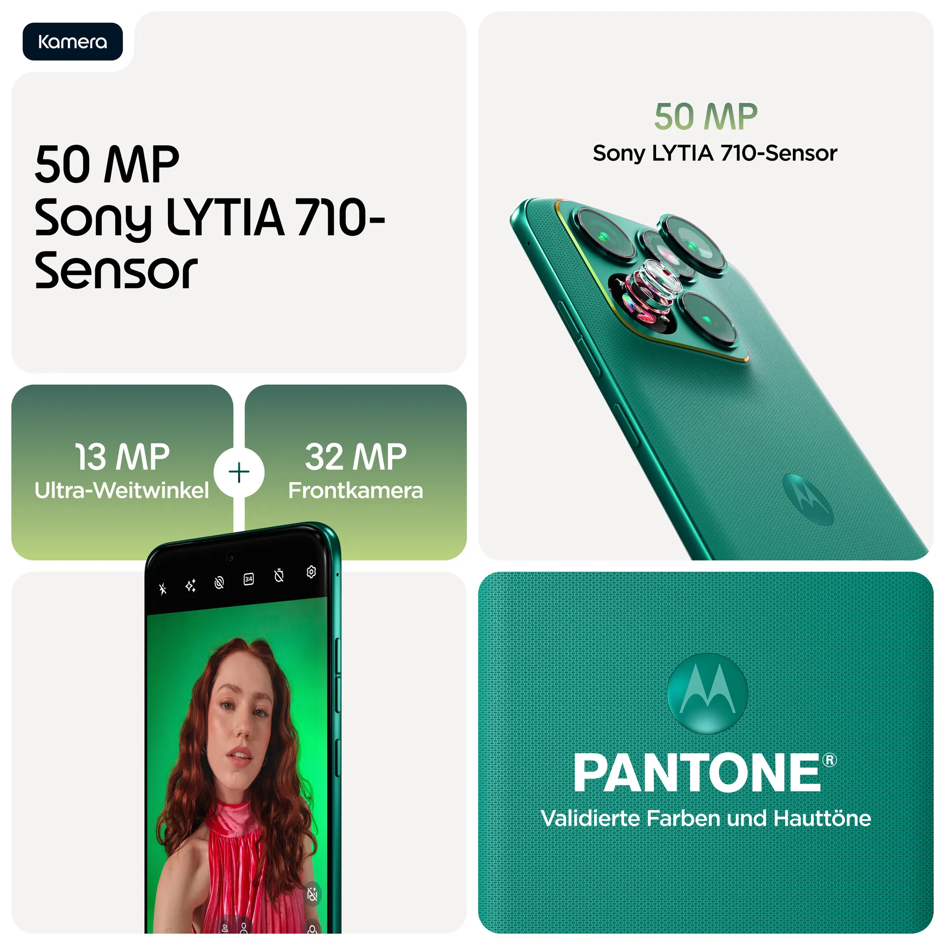 Motorola edge 70 fusion 17,2 cm (6.78") Dual-SIM Android 16.0 5G USB Typ-C 8 GB 256 GB 5200 mAh Grün – Bild 7