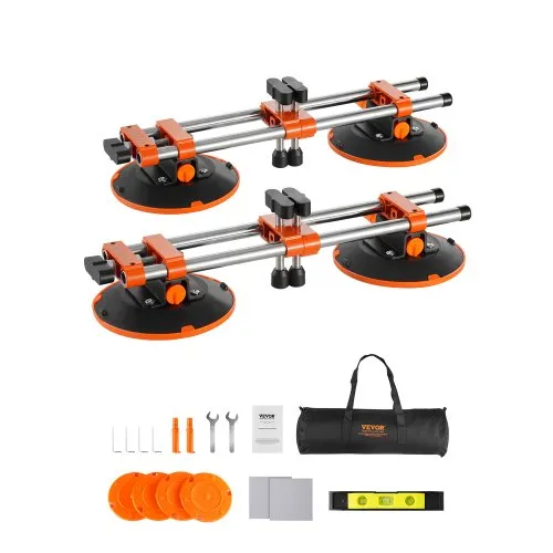VEVOR Nahtloser Naht-Setter, 2er-Pack, Granit-Nahtverbinder mit 152 mm Vakuum-Saugnäpfen & Werkzeugtasche, zum Verbinden & Nivellieren von Nähten, Ideal für Fliesen, Stein, Marmorplatten VEVOR Nahtloser Naht-Setter, 2er-Pack, Granit-Nahtverbinder mit 152 mm Vakuum-Saugnäpfen & Werkzeugtasche, zum Verbinden & Nivellieren von Nähten, Ideal für Fliesen, Stein, Marmorplatten