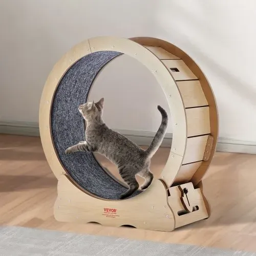 VEVOR Katzenlaufrad, 750 mm, Katzenlaufband für den Innenbereich, mit abnehmbarem Laufband, Katzen-Teaser zum Laufen, Gehen, Training, Laufrad Katzen, geeignet für die meisten Katzen bis zu 3,6 kg – Bild 7