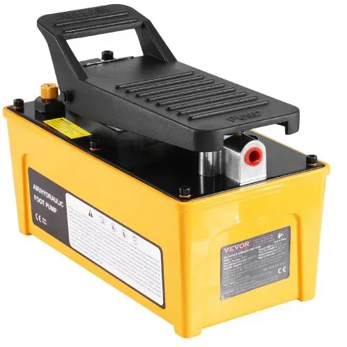 VEVOR 10.000 PSI Lufthydraulikpumpe, 1,6 L Öltank, NPT 3/8 Zoll Ölauslass, NPT 1/4 Zoll Einlass, Luftbetätigte Fußpumpe mit Aluminiumgehäuse, für Autoreparaturrahmenmaschine & Hydraulikpresse – Bild 10