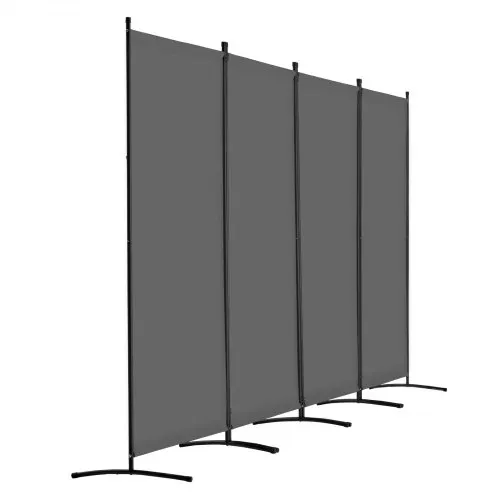 VEVOR Raumteiler 4 Paneele Paravent 3464 x 1840 x 520 mm, faltbarer Sichtschutz & tragbarer Trennwandteiler zur Raumtrennung, freistehende Raumteiler für Büro Schlafzimmer Arbeitszimmer, Grau – Bild 9