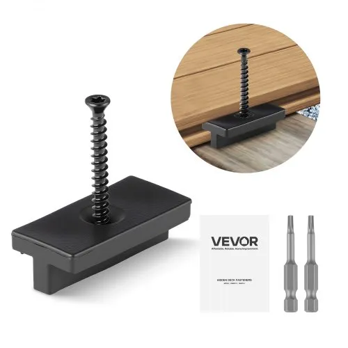 VEVOR 500x versteckte Befestigungen, Abstandshalter Terrassendielen, universelle Verbund-Clips & Kunststoffbefestigungen mit Schrauben, geeignet für 5,5-mm-Plattenabstände & 7 mm Plattenhöhe VEVOR 500x versteckte Befestigungen, Abstandshalter Terrassendielen, universelle Verbund-Clips & Kunststoffbefestigungen mit Schrauben, geeignet für 5,5-mm-Plattenabstände & 7 mm Plattenhöhe