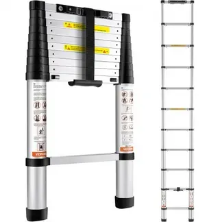 VEVOR 3,2m Teleskopleiter Rutschfester Klappleiter 48×9,5×76,5cm Stehleiter Ein-Knopf-Rückzug Mehrzweckleiter Aluminiumlegierung 170kg Belastbarkeit Ideal für Hausreparaturen Dekoration Wandanstrich VEVOR 3,2m Teleskopleiter Rutschfester Klappleiter 48×9,5×76,5cm Stehleiter Ein-Knopf-Rückzug Mehrzweckleiter Aluminiumlegierung 170kg Belastbarkeit Ideal für Hausreparaturen Dekoration Wandanstrich