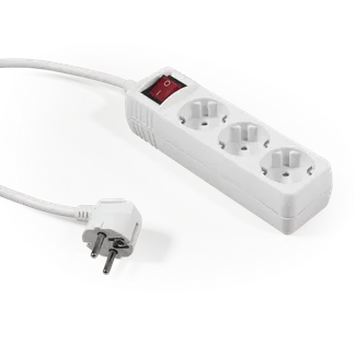 Steckdosenleiste McPower mit Schalter, 3-fach mit Einsteckschutz,1,5m Zuleitung Steckdosenleiste McPower mit Schalter, 3-fach mit Einsteckschutz,1,5m Zuleitung