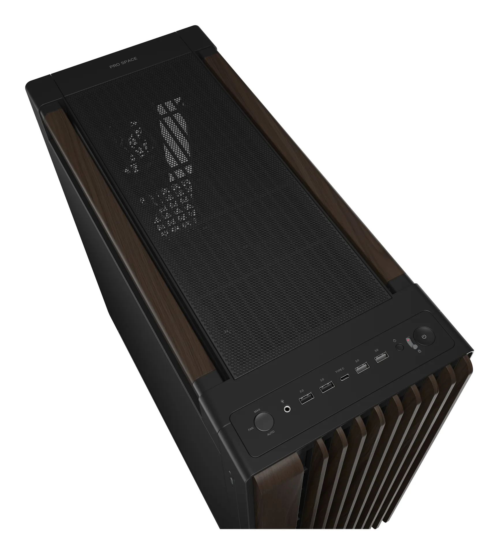 ASUS ProArt PA602 Wood Edition Modern Black - Metal Panel Midi Tower Schwarz, Holz – Bild 6