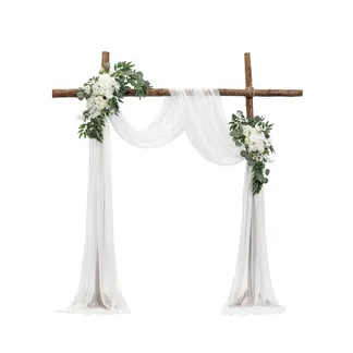 VEVOR Blumenset für Hochzeit Bogen, weiße Blumen für Traubogen mit Vorhängen (3er-Set) – 2 Blumenarrangements, 1 transparente Vorhänge, für Zeremoniensträuße, Empfangshintergrunddekoration VEVOR Blumenset für Hochzeit Bogen, weiße Blumen für Traubogen mit Vorhängen (3er-Set) – 2 Blumenarrangements, 1 transparente Vorhänge, für Zeremoniensträuße, Empfangshintergrunddekoration