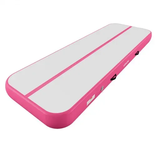 VEVOR Aufblasbare Gymnastikmatte 300x100x20 cm Airtrack-Turnmatte für Training, Wettkampfsport & Yoga, mit Rutschfester Oberfläche, 600-W-Elektroluftpumpe, Reparaturflicken, Düsen & Tasche, Rosa – Bild 9