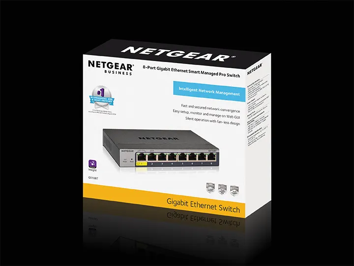 NETGEAR GS108Tv3 Managed L2 Gigabit Ethernet (10/100/1000) Grau – Bild 3