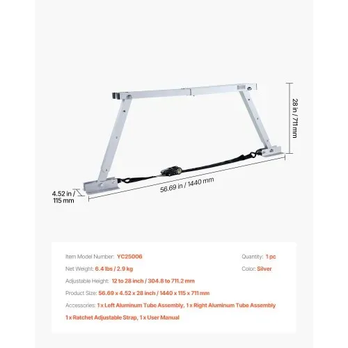 VEVOR Wohnmobilstabilisator Stoßstangenstabilisator für Anhänger Wohnmobile Sattelauflieger, höhenverstellbar 304,8-711,2 mm, reduziert das Wackeln des Wohnmobils, 1 Stk. Stützung – Bild 6