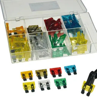 Sortiment Kfz Flachsteck Sicherungen mit Sortiments-Box, 100-teilig Sortiment Kfz Flachsteck Sicherungen mit Sortiments-Box, 100-teilig
