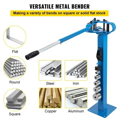 VEVOR Biegen Presser Bender Rohr Stahl, 111,76 cm Teleskopgriff Rohrbiegemaschine, 5/16 x 1-1/4 Zoll und 1/4 x 1-15/16 Zoll Flussstahlkapazität Rohrbiegegerät, Rohrbieger Set mit 7 Formen und 3 Ring – Bild 4
