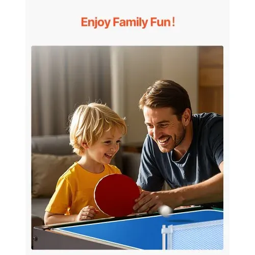 VEVOR 4 in 1 Kombi-Spieltisch-Set Airhockey-Tisch (122 cm), Multi-Kombinationstisch mit Airhockey & Pool-Billard & Tischfußball & Pingpong & Pushern & Pucks, Arcade-Tisch für Familienspielzimmer – Bild 5