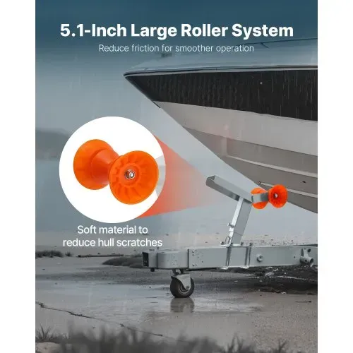 VEVOR Bootsanhänger-Sitz mit Rolle, 365–548 mm höhenverstellbar, Windstand mit U-Bolzen für 50,8–76,2 mm B x 76,2–101,6 mm H Anhängerkupplung, passend für Jetski, Segelboot, Schnellboot – Bild 3