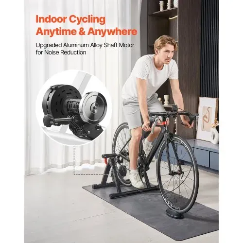 VEVOR Fahrrad Rollentrainer Fahrradtrainer für 660,4-736,6 mm / 700C-Räder, 6-stufiger Widerstand, faltbarer magnetischer Radtrainer Heimtrainer mit Schnellspanner & Vorderradunterlage Schwarz – Bild 2
