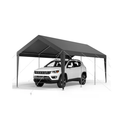 VEVOR Carport, 3,05×6,09×2,87 m Autoüberdachung, tragbare Zeltgarage, verzinkter Autounterstand, Garagenzelt UV-beständig, Ganzjahresschutz, Lagerschuppen, Ideal für Auto, Boot, Motorrad VEVOR Carport, 3,05×6,09×2,87 m Autoüberdachung, tragbare Zeltgarage, verzinkter Autounterstand, Garagenzelt UV-beständig, Ganzjahresschutz, Lagerschuppen, Ideal für Auto, Boot, Motorrad