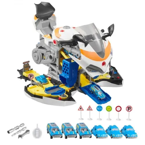 VEVOR Motorradmotor-Spielzeug, 25-teilig, Motorradmechaniker-Spielzeug mit abnehmbaren Teilen, Lichtern & Geräuschen, simuliertes Fahren & Rennstreckenrennen, für Kinder ab 3 Jahren, Gelb – Bild 8