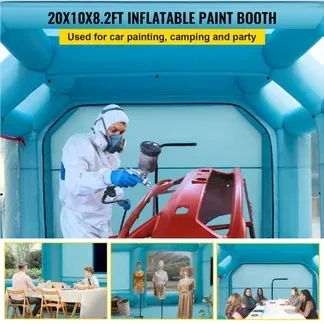 VEVOR Aufblasbare Sprühkabine Zelt 6x3x2,5m Aufblasbare Lackierkabine Zelt 210D Oxford-Gewebe PVC Autozelt mit 2 abnehmbaren Türen Gebläse inkl. Ideal für Autolackierung und Reparatur von Motorrädern VEVOR Aufblasbare Sprühkabine Zelt 6x3x2,5m Aufblasbare Lackierkabine Zelt 210D Oxford-Gewebe PVC Autozelt mit 2 abnehmbaren Türen Gebläse inkl. Ideal für Autolackierung und Reparatur von Motorrädern
