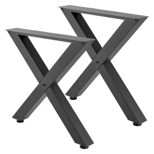 VEVOR Tischkufen 2er-Set 790x750 mm, X-Förmige Tischuntergestell 1000 kg, Tischbeine Kohlenstoffstahl, Möbelfüße, Tischgestell, Tischfüße für Schreibtische, Couchtische, Esstische, Schwarz – Bild 9
