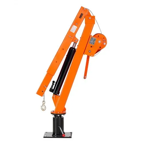 VEVOR Pickup Kran mit 907,2kg Tragkraft, Manueller Ladekran Inkl. Handwinde & 12t Hydraulikpumpe, Hebekran mit Teleskopausleger & 360° Drehkranz, Hebezeug aus Kohlenstoffstahl für Pick-up LKW Anhänger – Bild 9