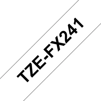 Brother TZE-FX241 Etiketten erstellendes Band Schwarz auf weiss TZ Brother TZE-FX241 Etiketten erstellendes Band Schwarz auf weiss TZ