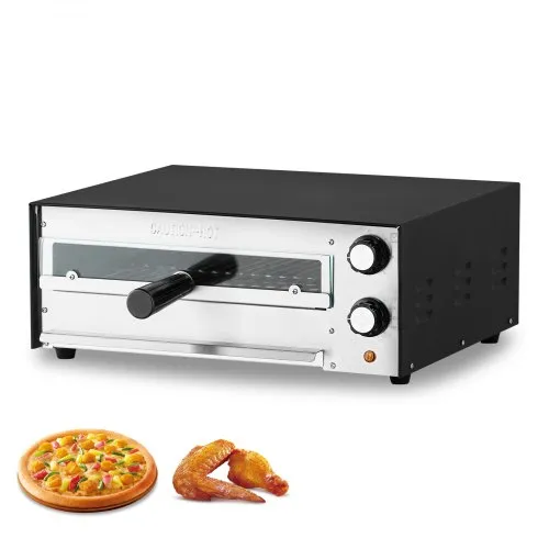 VEVOR elektrischer Pizzaofen für 305 mm Pizza 1450 W Pizzabackofen bis 300 °C, Pizzamaker mit Zeit- und Temperaturregelung, Pizzabackmaschine Pizzamaschine multifunktional Grillofen Schwarz VEVOR elektrischer Pizzaofen für 305 mm Pizza 1450 W Pizzabackofen bis 300 °C, Pizzamaker mit Zeit- und Temperaturregelung, Pizzabackmaschine Pizzamaschine multifunktional Grillofen Schwarz